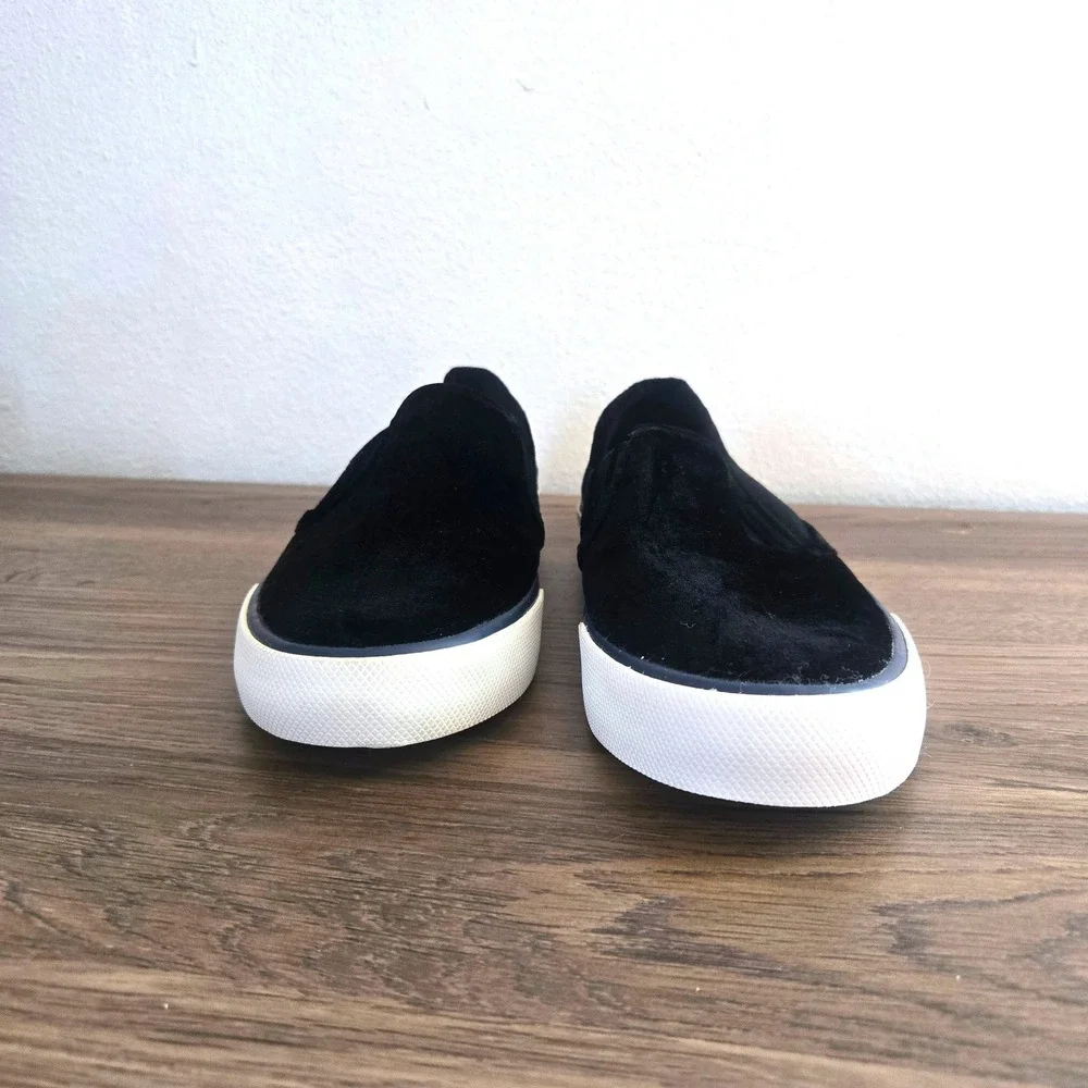 Sperry‎ Top-Sider Women Crest Vibe Boat Black Velvet Slip On Sneakers Size 6.5